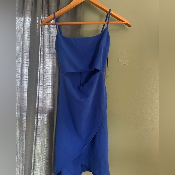 Lulus Cutout On the Town Cobalt Blue Cutout Bodycon Dress size s - Picture 2 of 5